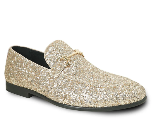 Gold Sparkle Loafers 2