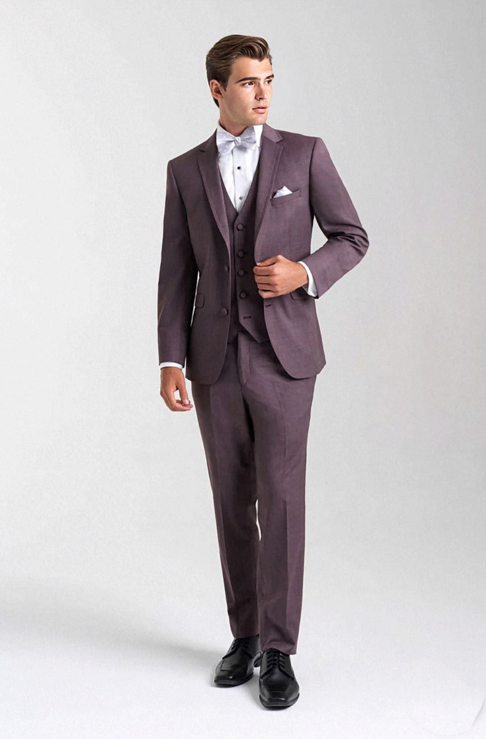 Allure Men's Mulberry Slim Fit Brunswick Tuxedo