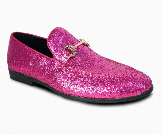 Hot Pink Sparkle Loafers