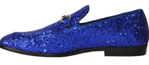 Blue Sparkled Loafers