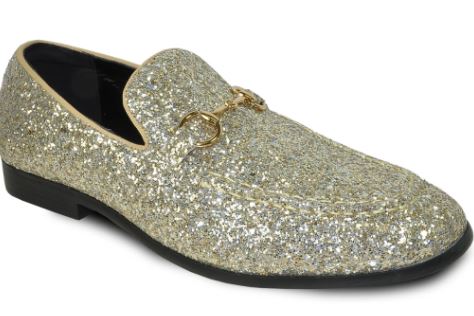 Gold Sparkle Loafers