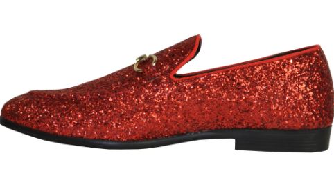 Red Sparkle Loafers