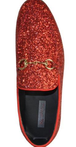 Red Sparkle Loafers